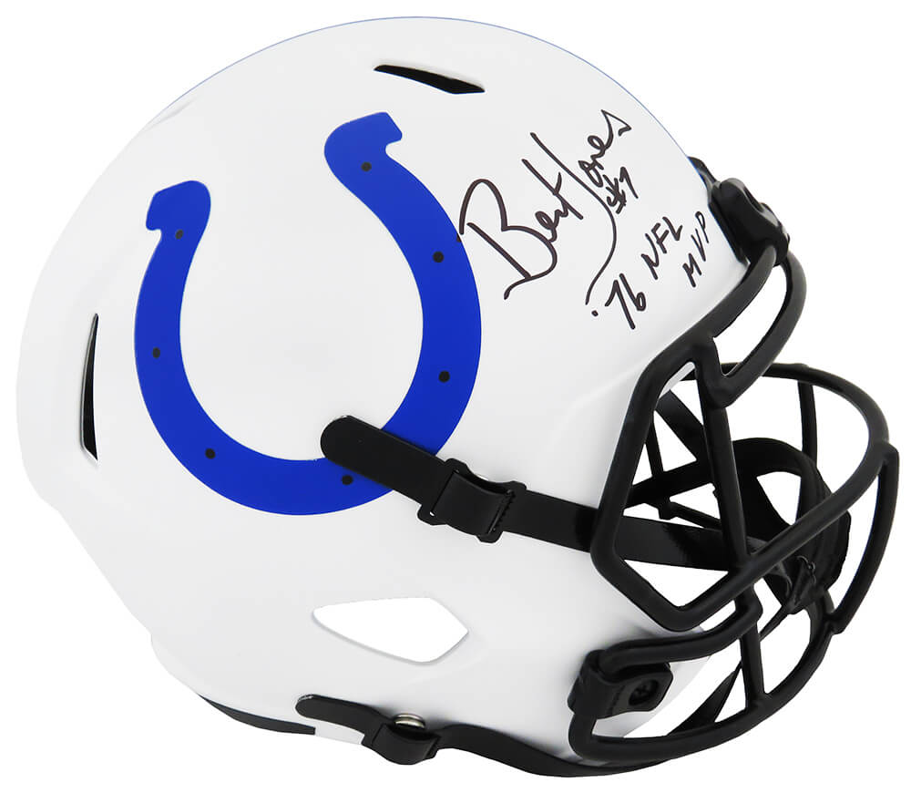 Bert Jones Signed Colts Lunar Eclipse Riddell Full Size Speed Replica Helmet  w/76 NFL MVP – Schwartz Sports Memorabilia