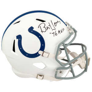 Bert Jones Signed Colts Riddell Full Size Speed Replica Helmet w/76 MVP