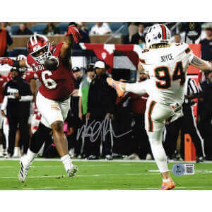 Mikail Kamara Signed Indiana Hoosiers Championship Game Blocked Punt 8x10 Photo - (Beckett)