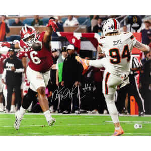 Mikail Kamara Signed Indiana Hoosiers Championship Game Blocked Punt 16x20 Photo - (Beckett)