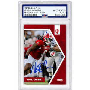 Mikail Kamara Signed Indiana Hoosiers 2025 Onit Football Card #B-44 - (PSA Encapsulated)