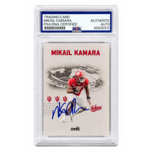 Mikail Kamara Signed Indiana Hoosiers 2025 Onit Vestige Insert Football Card #VS-7 - (PSA Encapsulated)