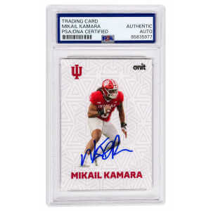 Mikail Kamara Signed Indiana Hoosiers 2025 Onit Football Card #F-12 - (PSA Encapsulated)