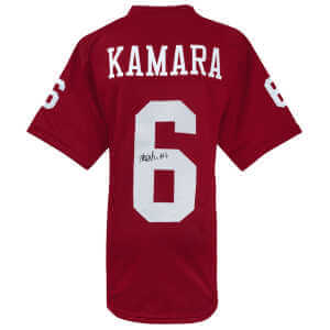 Mikail Kamara Signed Red Custom College Football Jersey