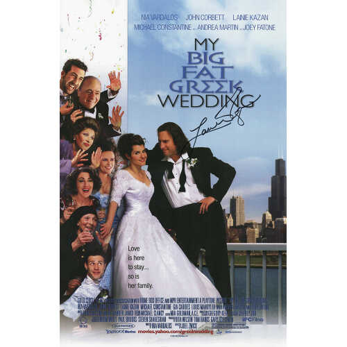 Lainie Kazan Signed My Big Fat Greek Wedding 11x17 Movie Poster