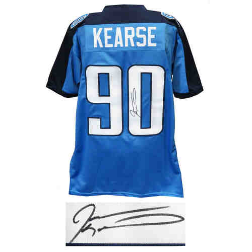 Jevon Kearse Signed Blue Custom Football Jersey