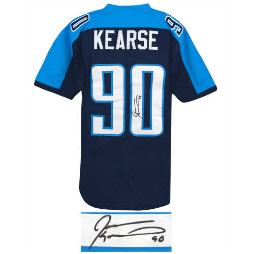 Jevon Kearse Signed Dark Blue Custom Football Jersey - Image 2
