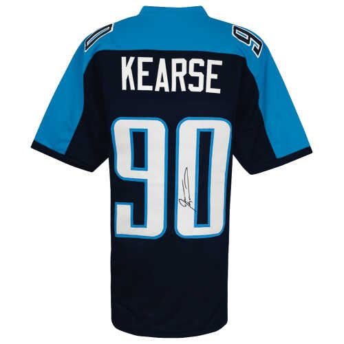 Jevon Kearse Signed Blue Throwback Custom Football Jersey