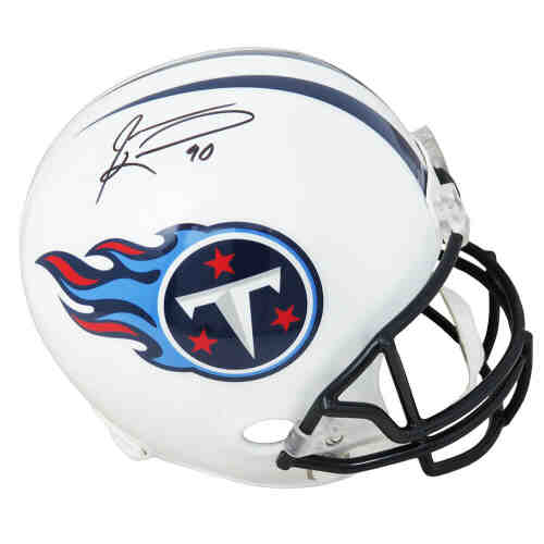 Jevon Kearse Signed Tennessee Titans White Throwback Riddell Full Size Replica Helmet