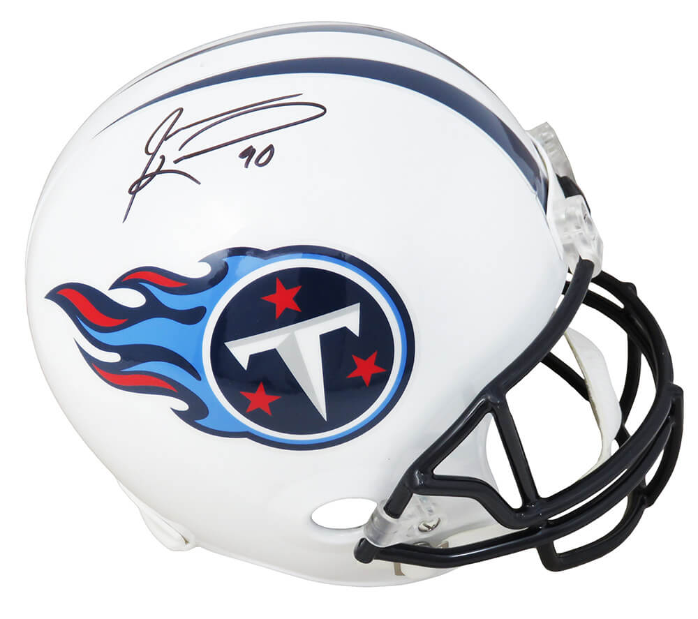 Jevon Kearse Signed Tennessee Titans White Throwback Riddell