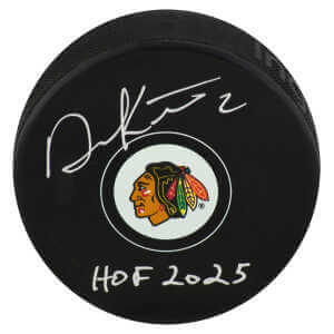 Duncan Keith Signed Chicago Blackhawks Logo Hockey Puck w/HOF 2025