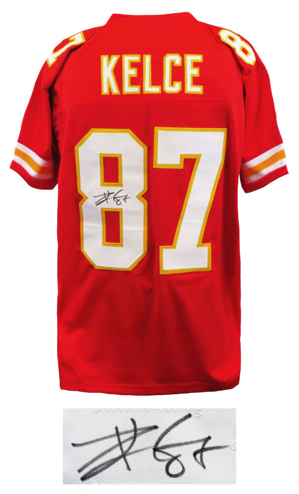 Kansas City Chiefs Travis Kelce Signed Red Jersey - Schwartz Authenticated