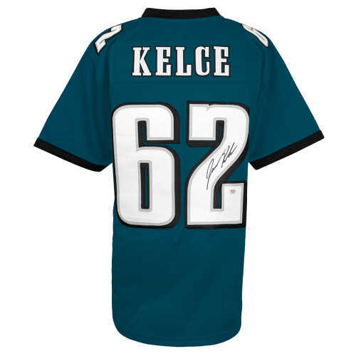 Jason Kelce Signed Green Custom Football Jersey - (PSA)