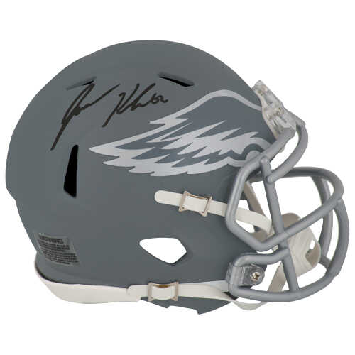 Jason Kelce Signed Philadelphia Eagles SLATE Riddell Speed Mini Helmet