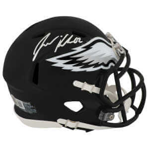 Jason Kelce Signed Philadelphia Eagles Black Riddell Speed Mini Helmet - (Beckett)