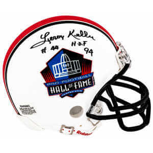 Leroy Kelly Signed Hall of Fame Logo Riddell (VSR4) Mini Helmet w/HOF'94
