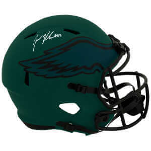 Jason Kelce Signed Philadelphia Eagles RAVE Riddell Full Size Speed Replica Helmet