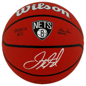 Jason Kidd Signed Brooklyn Nets Logo Wilson NBA Basketball
