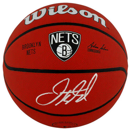 Jason Kidd Signed Brooklyn Nets Logo Wilson NBA Basketball