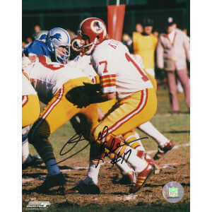 Billy Kilmer Signed Washigton Football Team White Jersey Action 8x10 Photo