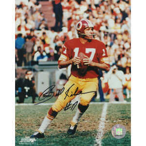 Billy Kilmer Signed Washigton Football Team Red Jersey Action 8x10 Photo