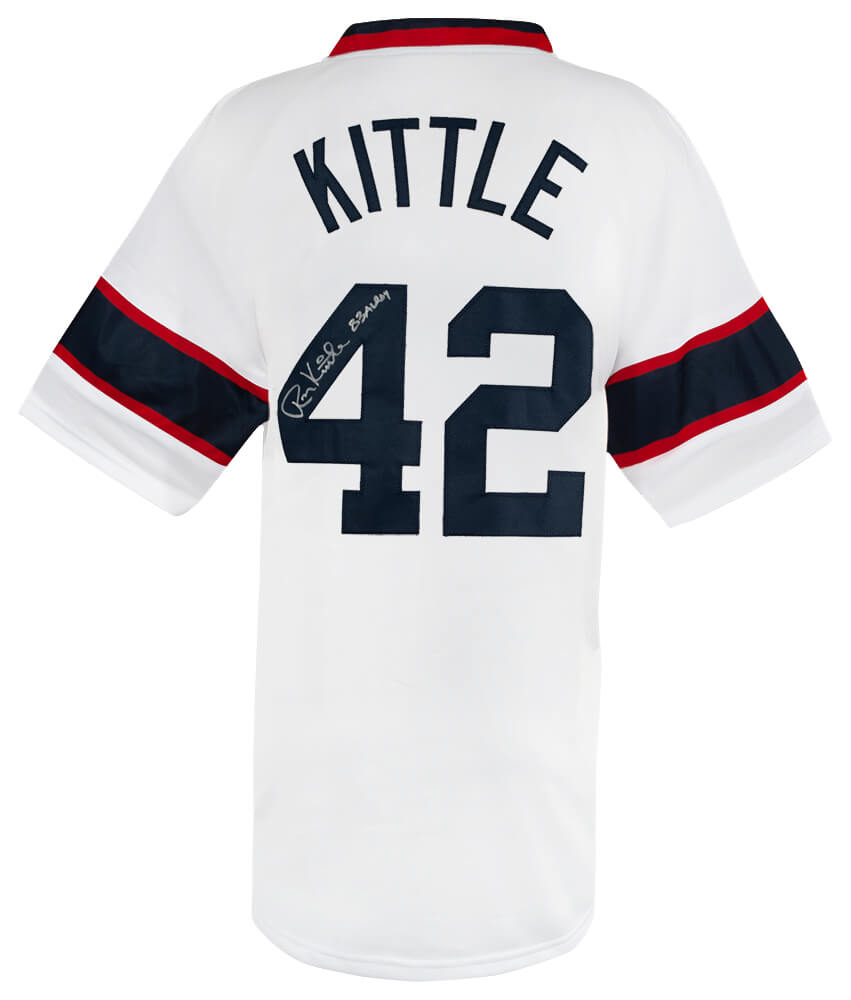 Ron Kittle Signed White 1980's Style Throwback Custom Baseball Jersey w/83 AL ROY