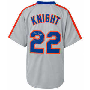 Ray Knight Signed Grey Custom Baseball Jersey w/1986 WS MVP