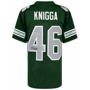 Noah Knigga Signed Green Custom College Football Jersey