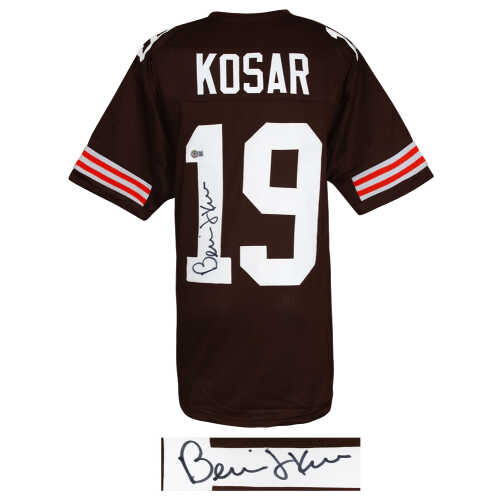 Bernie Kosar Signed Brown Custom Football Jersey - (Beckett) - Image 2