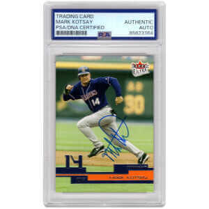 Mark Kotsay Signed Padres Baseball Trading Card (Various) – (PSA Encapsulated)