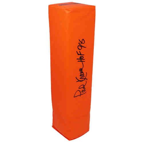 Paul Krause Signed Orange Football Endzone Pylon w/HOF'98