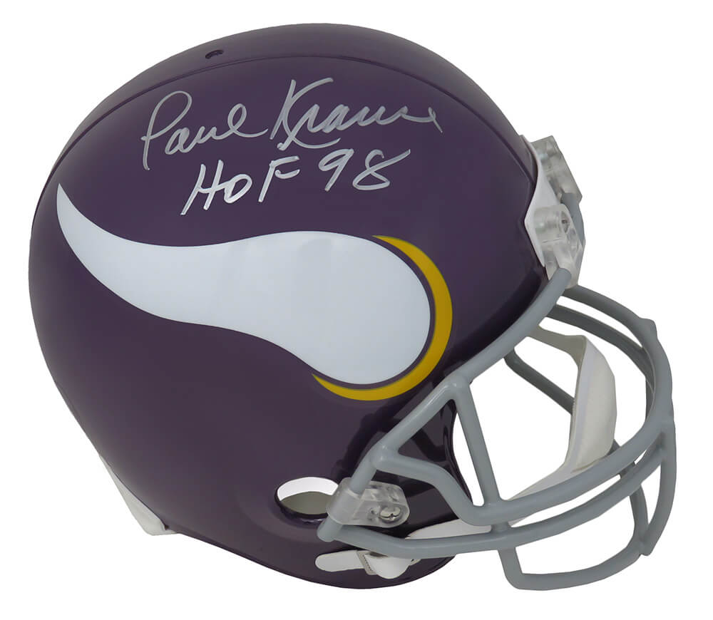 Paul Krause Signed Minnesota Vikings Throwback Riddell Full Size Replica  Helmet w/HOF'98 – Schwartz Sports Memorabilia