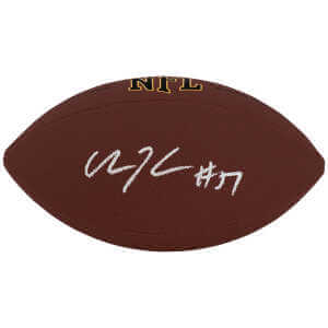 Olin Kreutz Signed Wilson Super Grip Full Size NFL Football