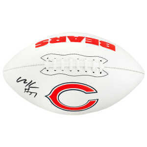 Olin Kreutz Signed Chicago Bears Franklin White Logo Football