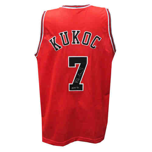 Toni Kukoc Signed Red Custom Basketball Jersey w/HOF'21