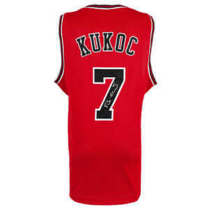 Toni Kukoc Signed Red Custom Basketball Jersey