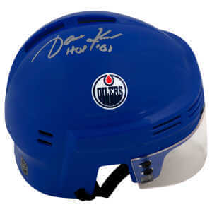 Jari Kurri Signed Edmonton Oilers Hockey Mini Helmet w/HOF’01