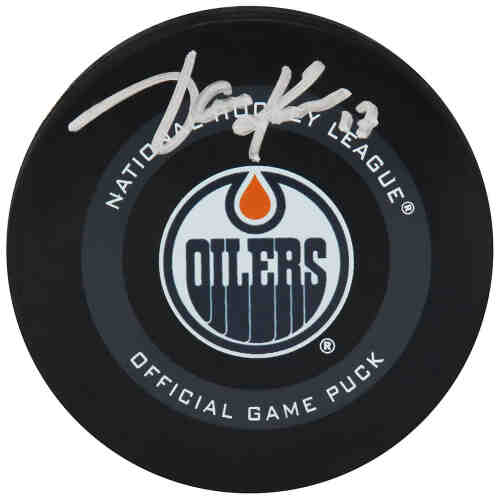 Jari Kurri Signed Edmonton Oilers Official Game Hockey Puck