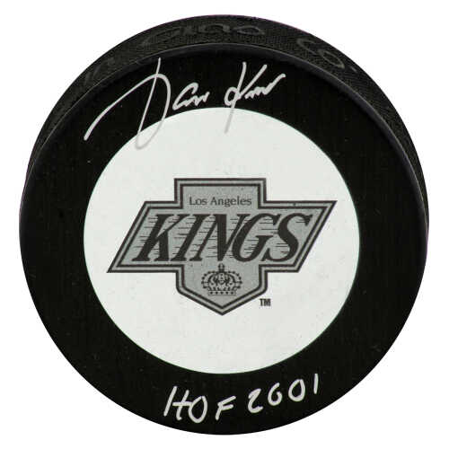 Jari Kurri Signed Edmonton Oilers Logo Hockey Puck w/HOF'01