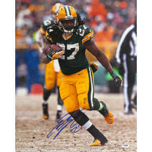 Eddie Lacy Signed GB Packers Running With Ball Action 16×20 Photo  (PSA)