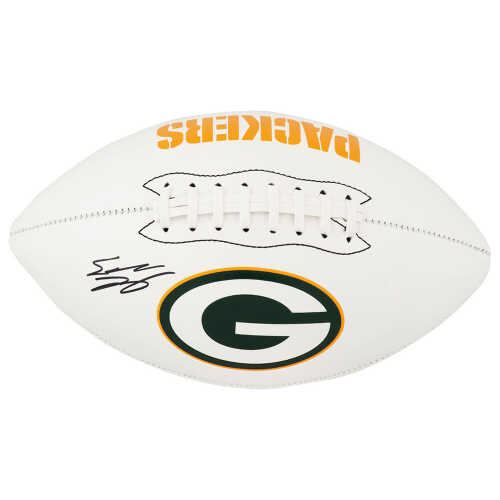 Eddie Lacy Signed Green Bay Packers Logo Franklin White Football