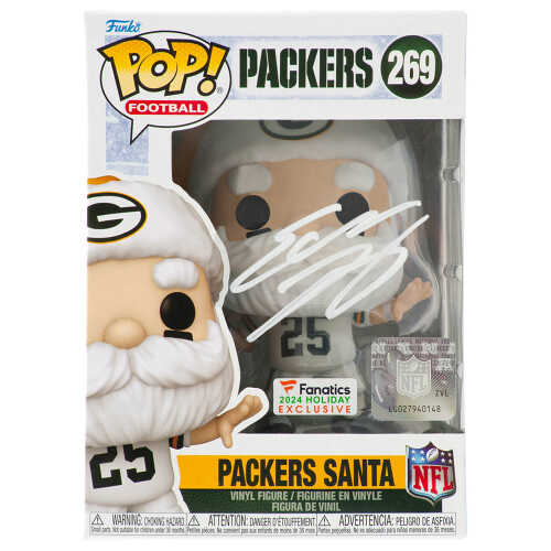 Eddie Lacy Signed Green Bay Packers SANTA Funko Pop Doll #269
