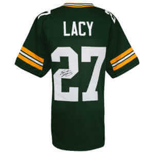 Eddie Lacy Signed Green Custom Football Jersey