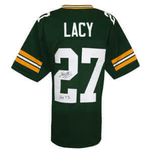 Eddie Lacy Signed Green Custom Football Jersey w/ROY’13