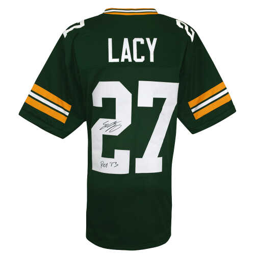 Eddie Lacy Signed Green Custom Football Jersey w/ROY'13