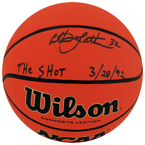 Christian Laettner Signed Wilson NCAA Legends Full Size Basketball w/The Shot 3-28-92