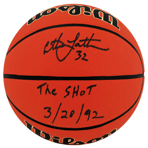 Christian Laettner Signed Wilson NCAA Legends F/S Basketball w/The Shot 3-28-92