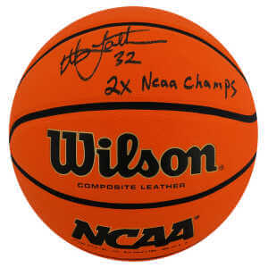 Christian Laettner Signed Wilson NCAA Game Rep Full Size Basketball w/2x NCAA Champs