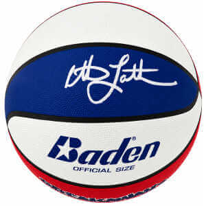 Christian Laettner Signed Baden Red, White & Blue Full Size Basketball