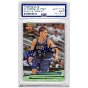 Christian Laettner Signed Timberwolves 1992-93 Fleer Ultra Rookie Basketball Card #304 - (PSA Encapsulated)